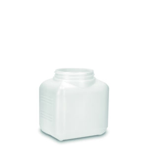 Square bottles, wide-neck, HDPE