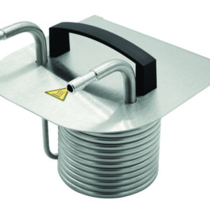 Bath cover with special cooling coil for bath tanks