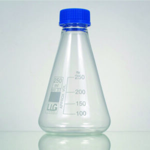 LLG-Erlenmeyer flasks, borosilicate glass 3.3, with screw cap