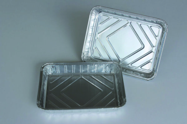 Aluminium containers, square