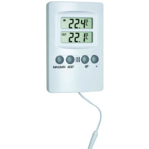 Digital min./max. indoor/outdoor thermometer with sensor