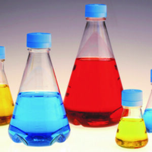 Disposable Erlenmeyer Flasks Nalgene™ with vented closure, PETG, sterile, with baffled bottom