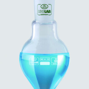 Pear shape flasks, borosilicate glass 3.3