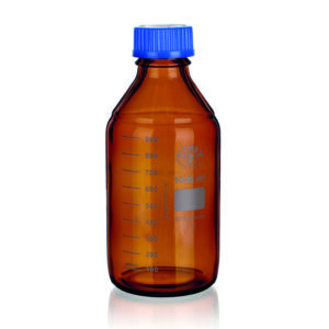 Laboratory bottles, borosilicate glass 3.3, GL45, amber