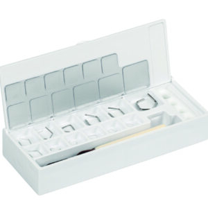 Milligram weight set E1, in plastic box