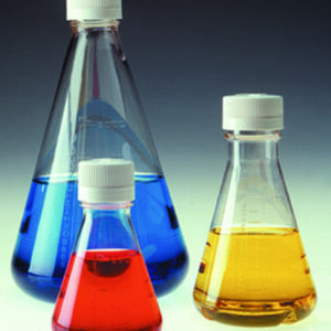 Disposable Erlenmeyer Flasks Nalgene™ with screw closure, PETG, sterile, with baffled bottom