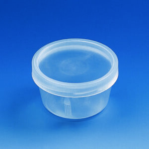 Jars, conical, with screw cap, PP