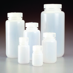 Wide-mouth bottle Nalgene™ Economy, HDPE, with screw cap, PP
