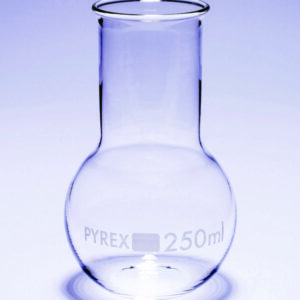 Flasks, boiling, flat bottom, wide neck, Pyrex®