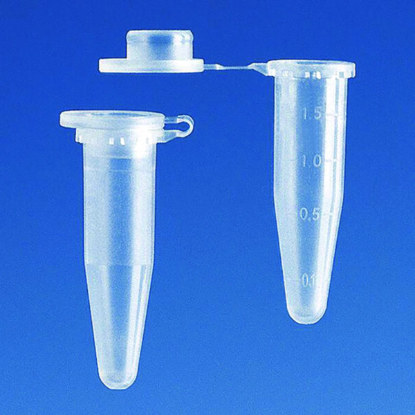 Reaction tubes, PP, with attached lid