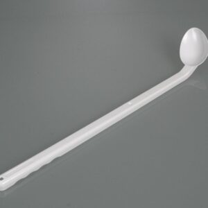 Disposable spoons, curved, long handle, PS, white