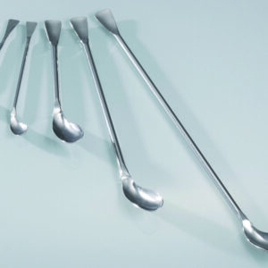 Sample spoons, stainless steel