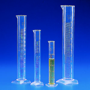 Measuring cylinders, PMP, tall form, class B, white graduations