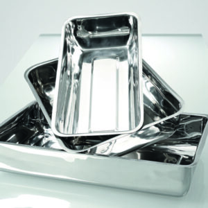 Trays, stainless steel, high form