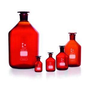 Narrow-mouth reagent bottles, DURAN®, amber glass
