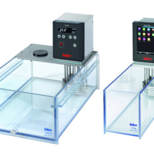 Thermostatic baths with polycarbonate tanks