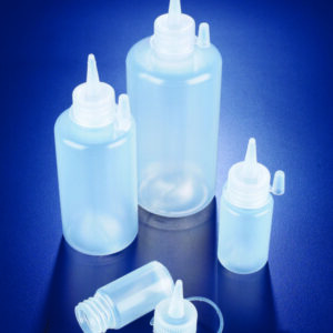 Round bottles with dropping closure, LDPE