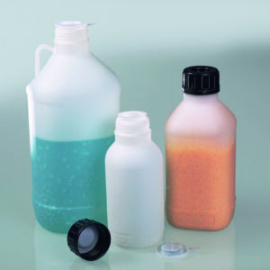 Bottles with screw cap, HDPE, with UN approval