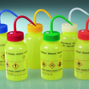 Wash bottles, with GHS imprint, LDPE