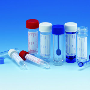Sample container, Sterilin™, PS, screw cap with sample spoon