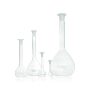 Volumetric flask DURAN®, class A, white graduated