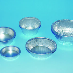 Aluminium containers, round