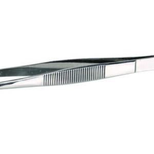 Forceps, curved end, 18/10 steel