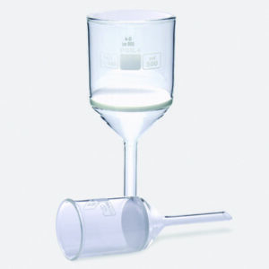 Filter funnels, borosilicate glass
