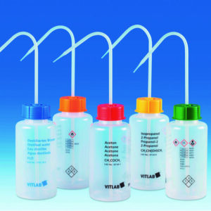 VITsafe™ safety wash bottles, wide-mouth, PP/LDPE