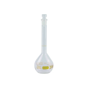 Volumetric Flasks Volac FORTUNA®, boro 3.3, class A, with glass stoppers, amber graduation
