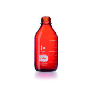 Safety-coated bottles, DURAN®, brown, with retrace code