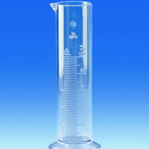Measuring cylinders, SAN, low form, class B, moulded graduations