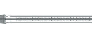 Precision ground thermometer, enclosed-scale type