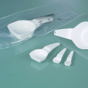 Disposable measuring spoons, PS, white