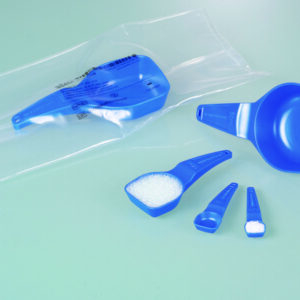 Disposable measuring spoons, PS, blue