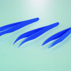 Disposable tweezers, PS, blue