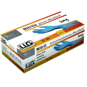 LLG-Disposable Gloves, <i>standard long</i>, Nitrile, Powder-Free