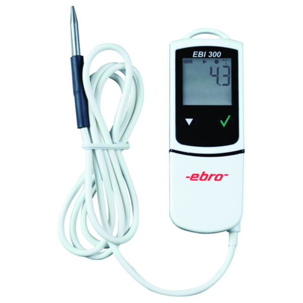 Standard PDF data logger EBI 300 TE, with external temperature sensor TPC 300