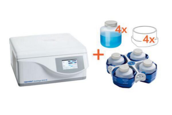 Benchtop centrifuges 5910 Ri (General Lab Product) with rotor S-4xUniversal, incl. universal buckets, adapters and bottles