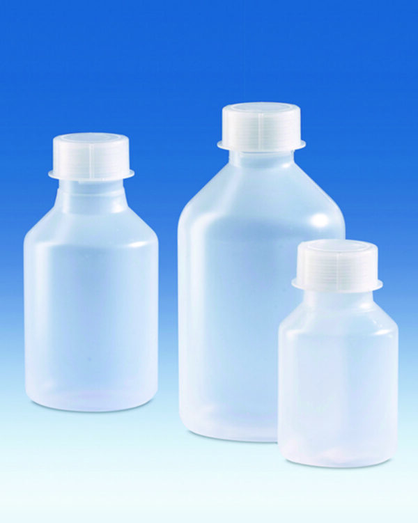 Reagent bottles, PP, GL 45, with carrying handle, HDPE