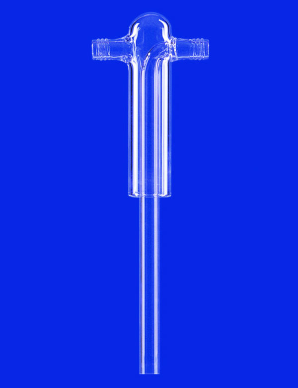 Gas washbottle heads for gas washing bottles with screw connections