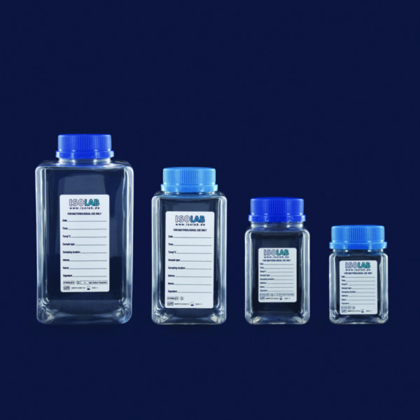 Water sample bottles, PET, without sodium thiosulfate, single packed