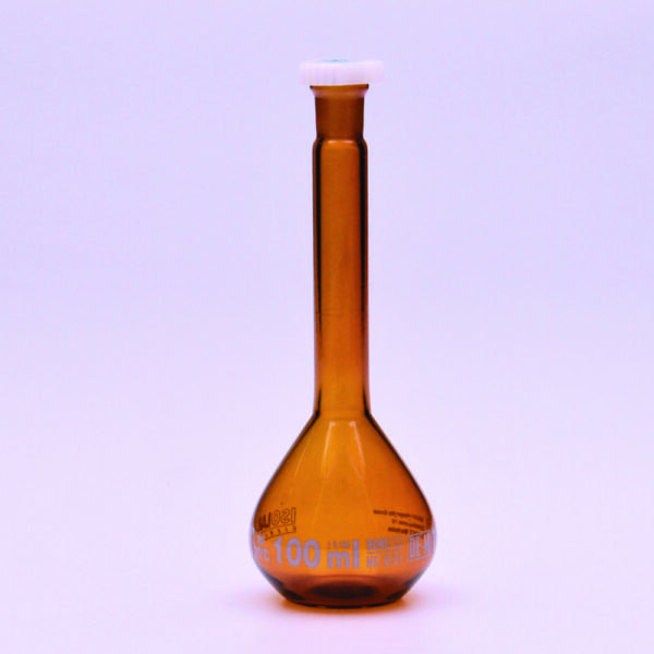 Laboratory bottles, borosilicate glass, coated, amber
