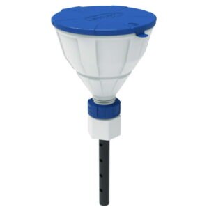 Safety funnel with ball valve, V2.0, HDPE