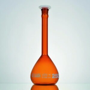 LLG-Volumetric flasks, borosilicate glass 3.3, class A, amber glass