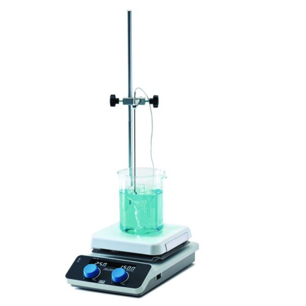 Magnetic stirrer with heating AREC 7 Digital Set, with temperature probe, rod, clamp