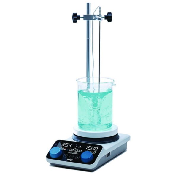 Magnetic stirrer with heating AREX 5 Advance System, with temperature probe, rod and clamp