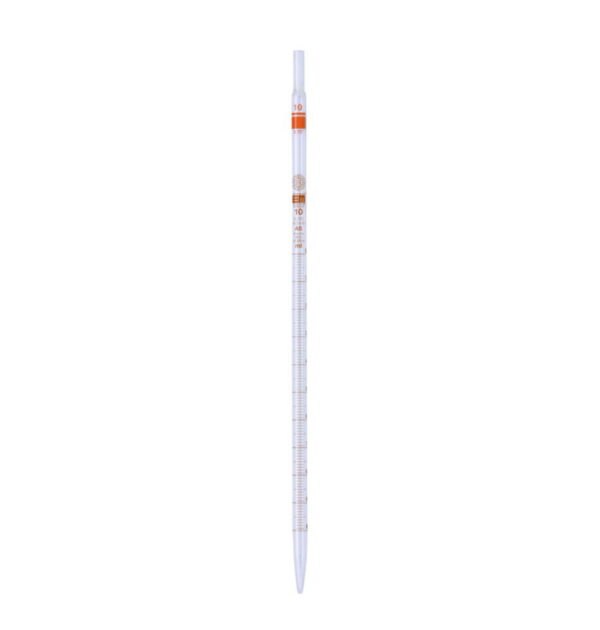 Measuring pipette, Soda-lime glass, class AS, brown graduation, type 1