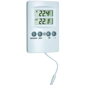 Digital min./max. indoor/outdoor thermometer with sensor