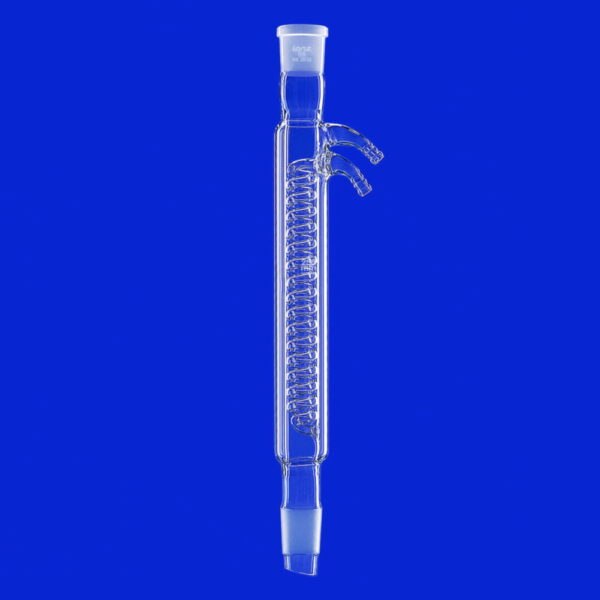 Coil condensers, DURAN® tubing, with glass olives